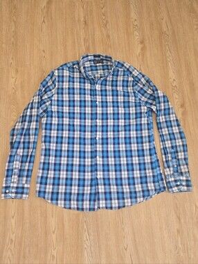 RYE Men's Blue Plaid Button-Up Shirt